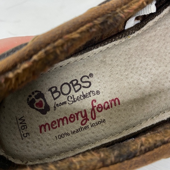 SKECHERS BOBS Chill Lux ButtonUp Slip On-Brown 6.5 Vegan Leather - Picture 8 of 13